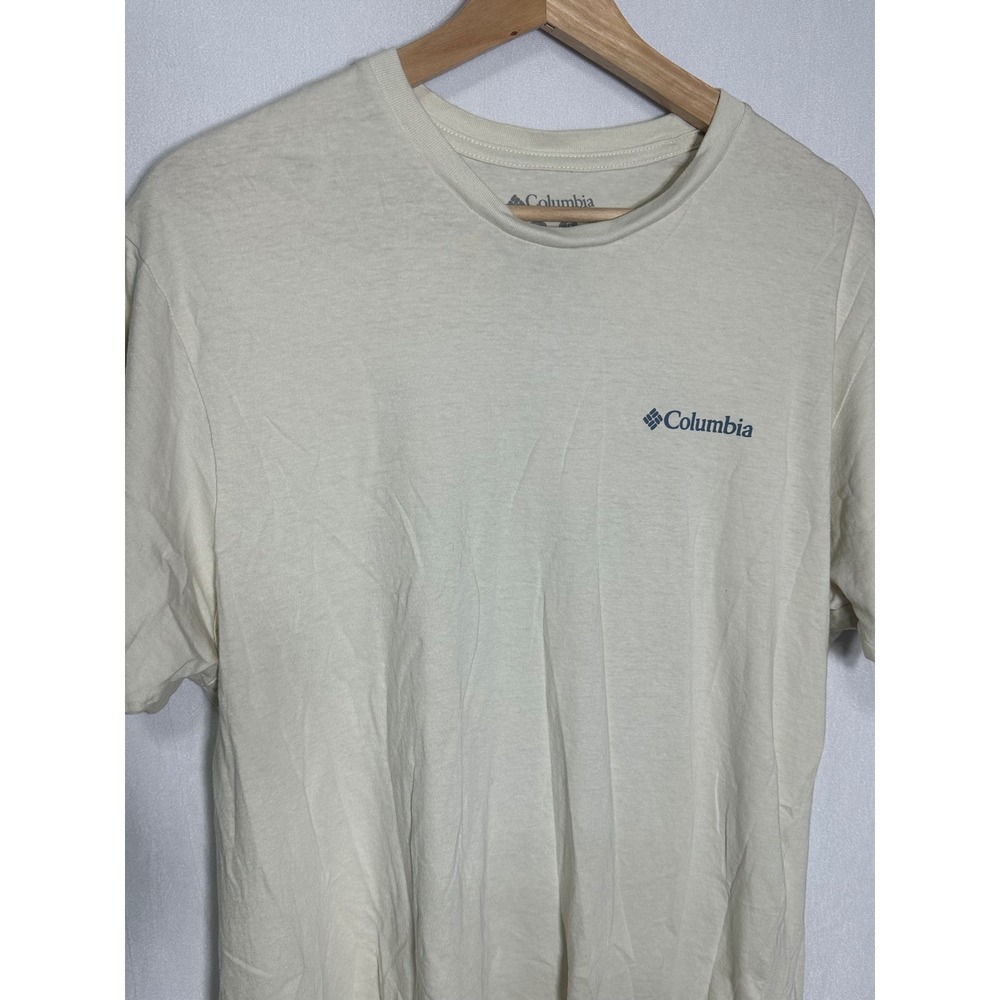 Columbia Sportswear Mens Large Graphic T-Shirt Beige Waterfall Northwest - Picture 4 of 6